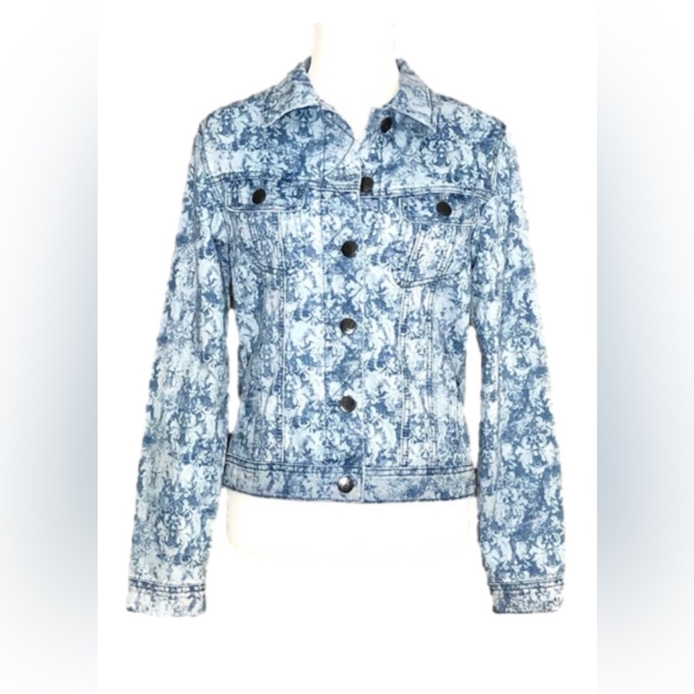 NWT Lola Jeans Floral Damask Denim Jacket S
